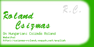 roland csizmas business card